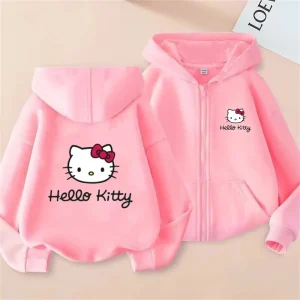 New Hello Kitty Zipper Hoodie Sweatshirt