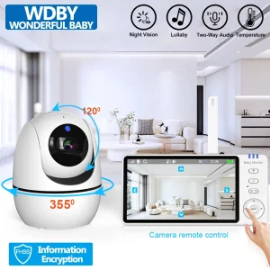 5 Inch Video Baby Monitor with PTZ 2x Zoom Camera